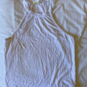 Halter plain white tank top